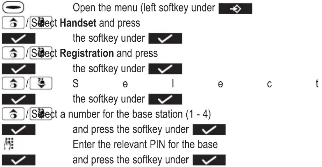AUDIOLINE Matrix 400 - Registering a handset of the same type - 1