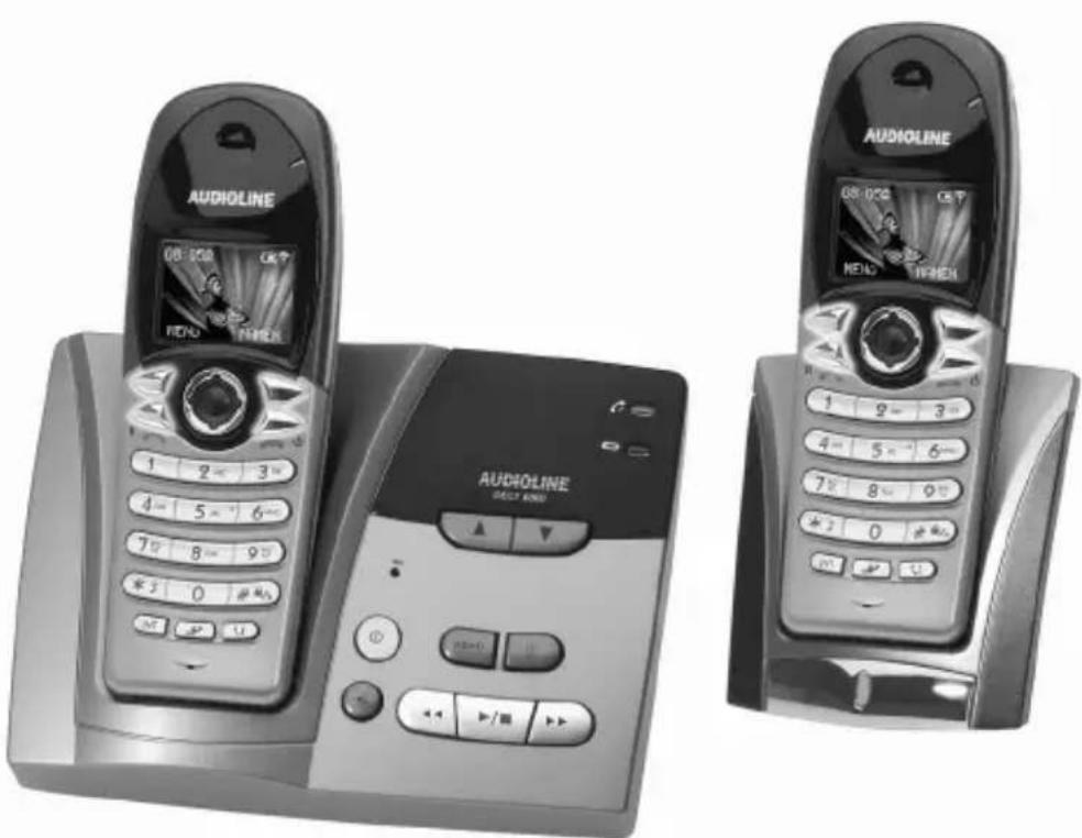 AUDIOLINE DECT6800 Bundle - Cordless digital DECT telephone with answering machine - 1