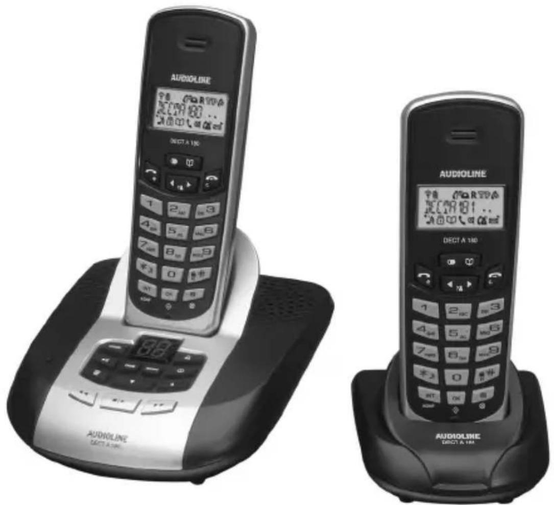 AUDIOLINE DECT A 182 - Schnurloses digitales DECT-Telefon Cordless digital DECT telephone - 1