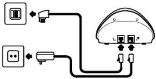 AUDIOLINE DECT 8848 - Connecting the base station - 2