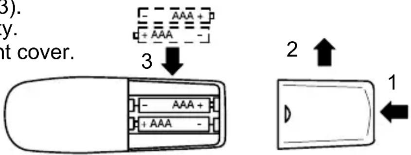 AUDIOLINE DECT A 181 - Inserting the standard batteries - 1