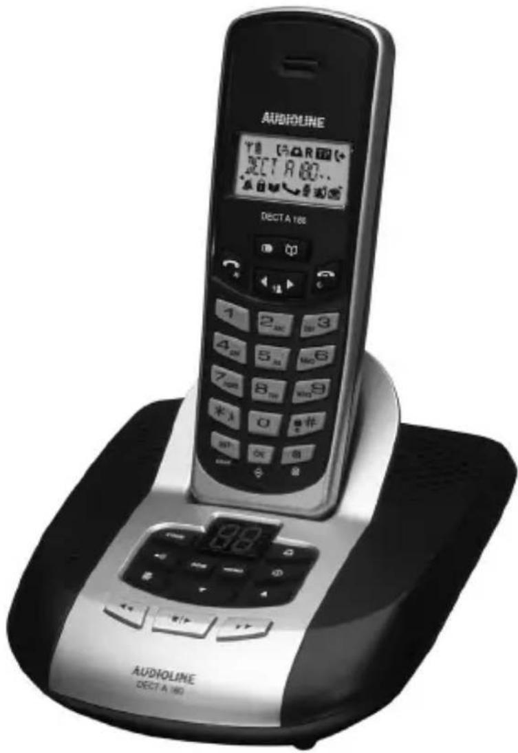 AUDIOLINE DECT A 180 - Schnurloses digitales DECT-Telefon Cordless digital DECT telephone - 1