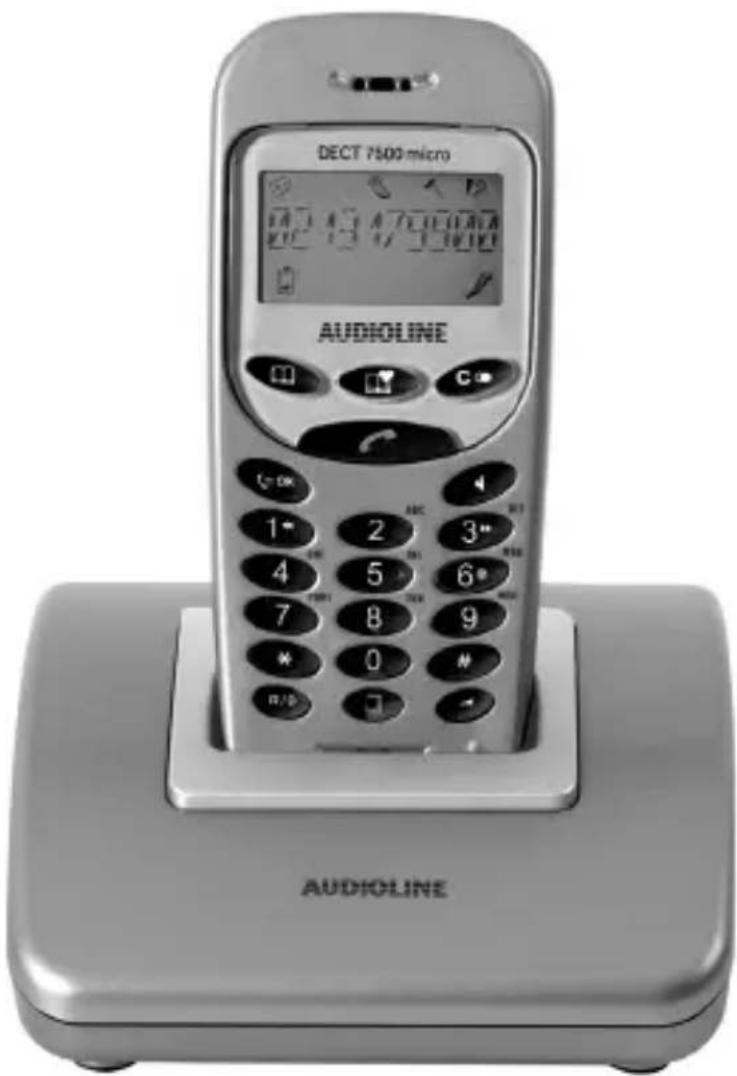 AUDIOLINE DECT 7500micro - Schnurloses digitales DECT-Telefon Cordless digital DECT telephone - 1