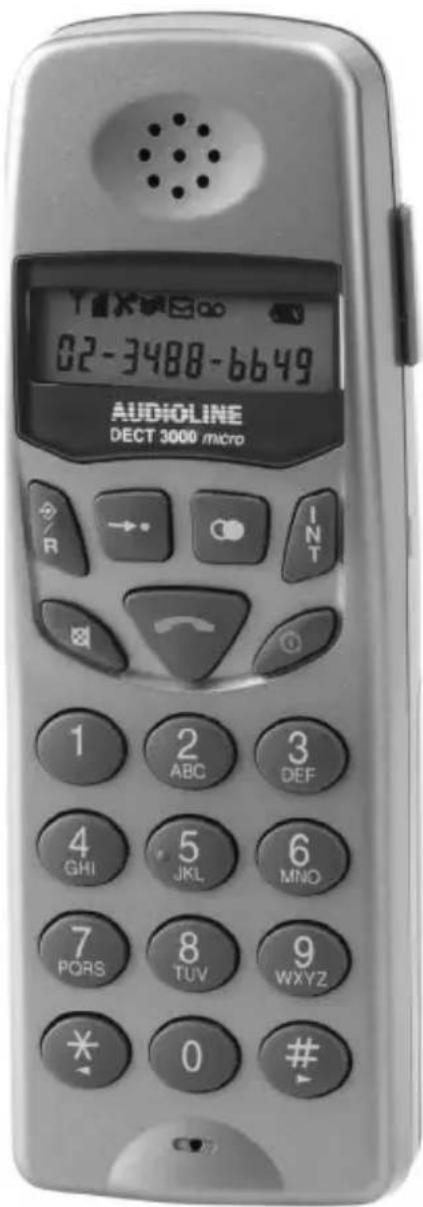 AUDIOLINE DECT 3000micro - Brief Description of the Handset Keys - 1