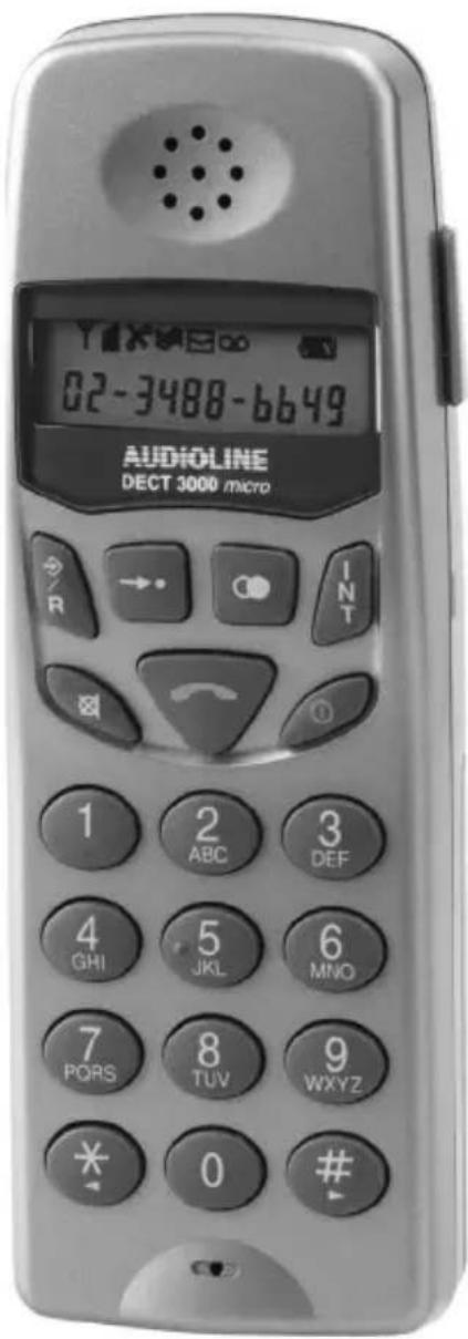 AUDIOLINE DECT 3000micro - Kurzbeschreibung der Bedientasten am Handapparat - 1