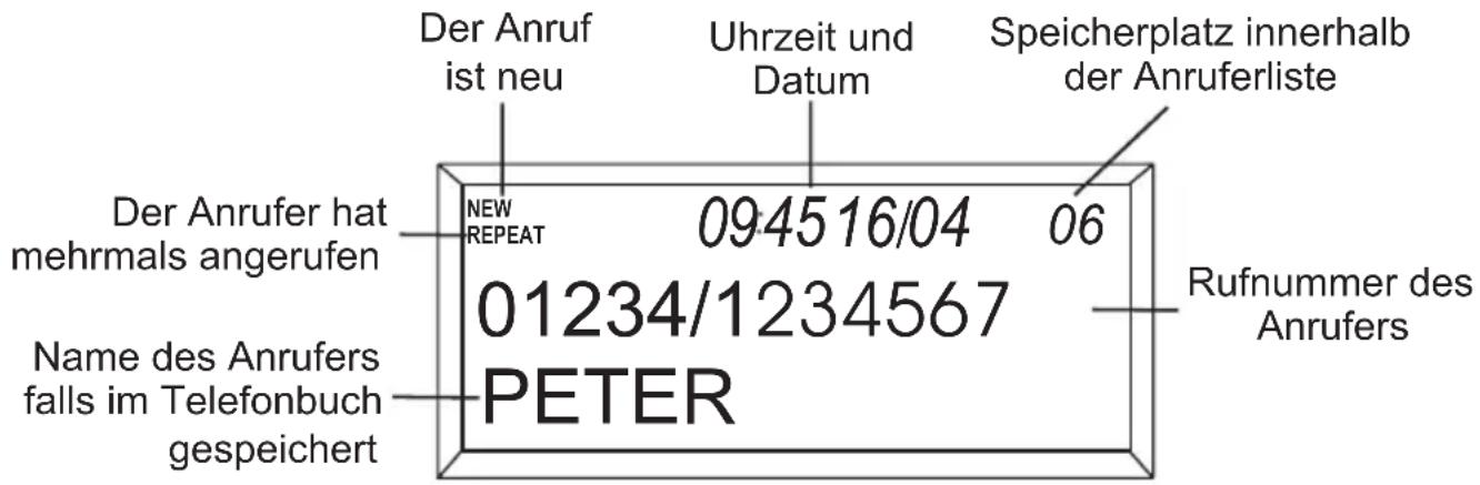 AUDIOLINE TAB968 Polyphonic - Anruferliste einsehen - 1