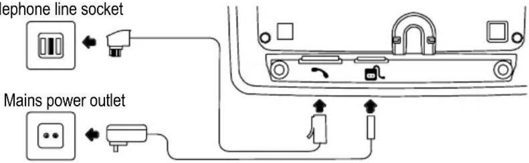 AUDIOLINE Blues Voice X - Connecting the base station - 2