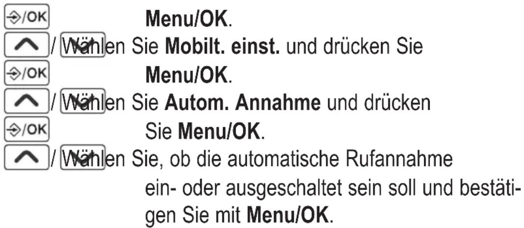 AUDIOLINE BigTel 128 DECT CAP - Automatische Rufannahme einstellen - 2