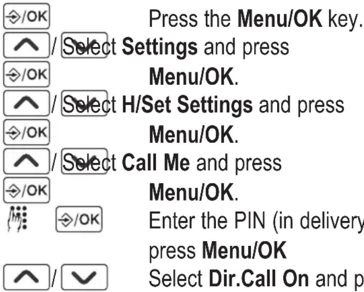 AUDIOLINE BigTel 128 DECT CAP - CallMe / Direct call - 1