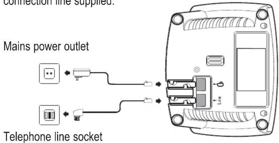 AUDIOLINE BigTel 128 DECT CAP - Connecting the base station - 1