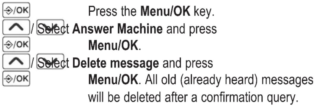 AUDIOLINE BigTel 128 DECT CAP - Deleting all old messages - 1