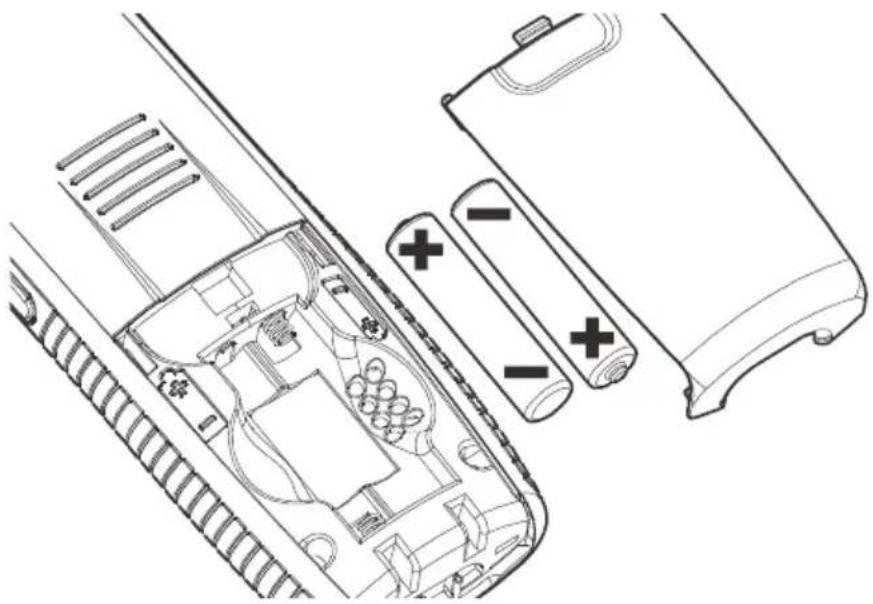 AUDIOLINE BigTel 128 DECT CAP - Inserting the batteries - 1