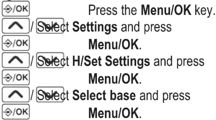 AUDIOLINE BigTel 128 DECT CAP - Selecting the base station - 1
