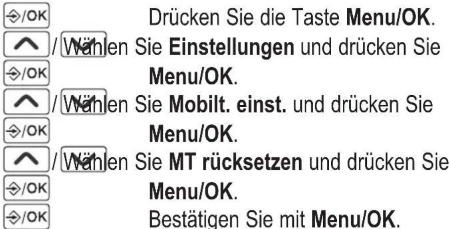 AUDIOLINE BigTel 118 - Mobilteil zurücksetzen - 1