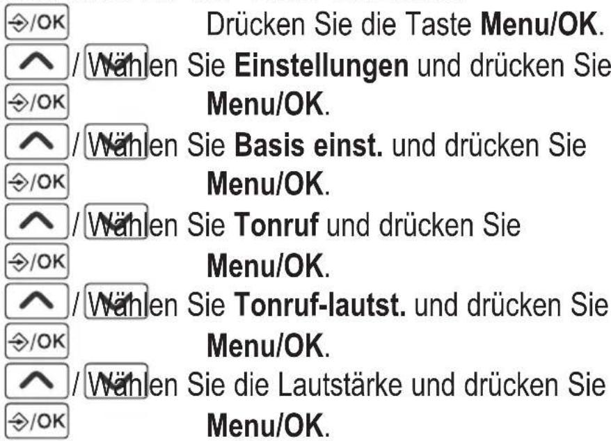AUDIOLINE BigTel 118 - Tonruflautstärke für die Basis einstellen - 1