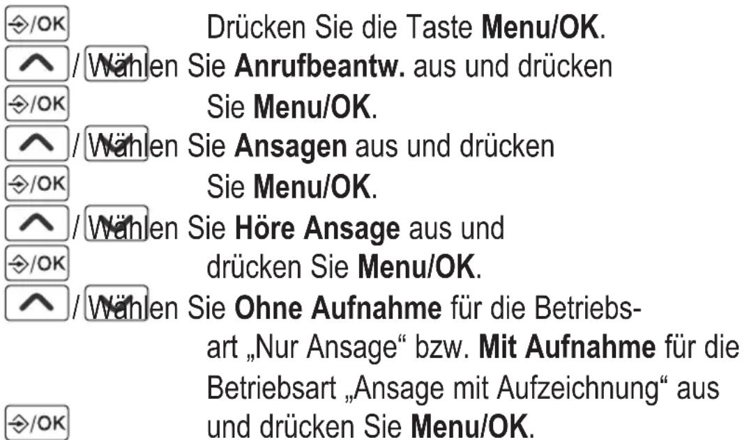 AUDIOLINE BigTel 118 - Ansagetext anhören - 1
