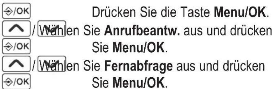 AUDIOLINE BigTel 118 - Fernabfrage einstellen - 1