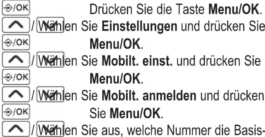 AUDIOLINE BigTel 118 - Weiteres Mobilteil des gleichen Typs anmelden - 1