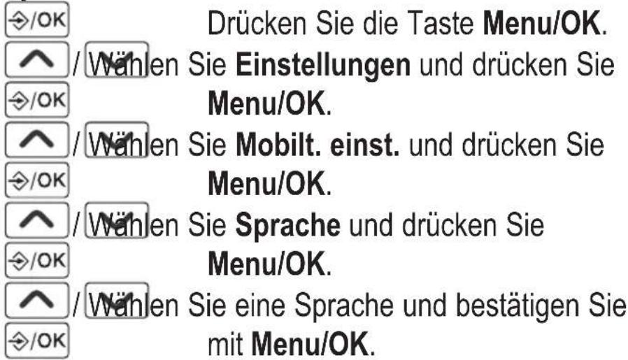 AUDIOLINE BigTel 118 - Displaysprache einstellen - 1