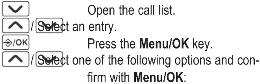 AUDIOLINE BigTel 118 - Editing the call list - 1