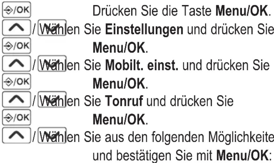 AUDIOLINE BigTel 118 - Tonruf für das Mobilteil einstellen - 1