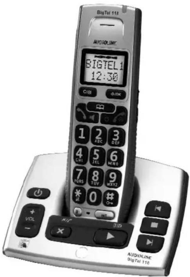AUDIOLINE BigTel 118 - Schnurloses DECT-/GAP-Telefon Cordless DECT/GAP telephone - 1