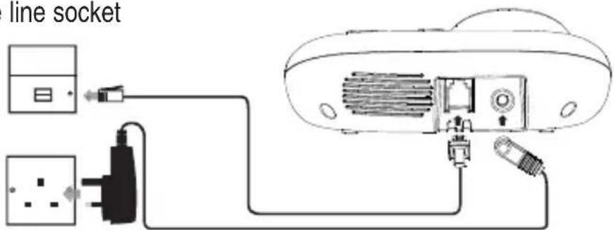 AUDIOLINE BigTel 158 - Connecting the base station - 1