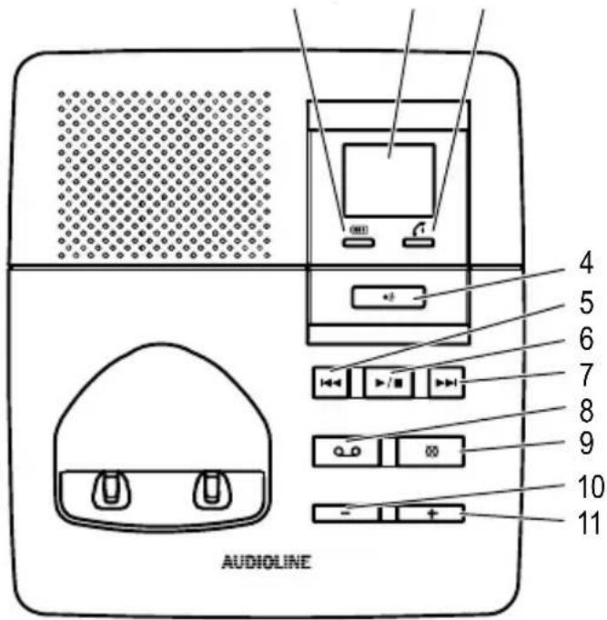 AUDIOLINE Berlin 580 - Base station (answering machine) - 2
