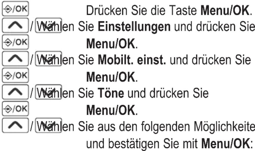 AUDIOLINE BigTel 110 - Hinweistöne einstellen - 1