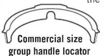 Commercial size group handle locator