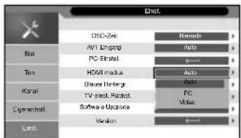 ORION TV22LW815DVD - Auswahl des HDMI-Signals - 1