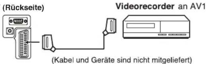ORION TV22LB815DVD - Videorecorder anschließen (z.B. um von DVB-T aufzunehmen) - 1