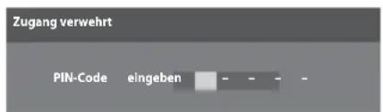 Zugang verwehrt PIN-Code eingeben - - - -