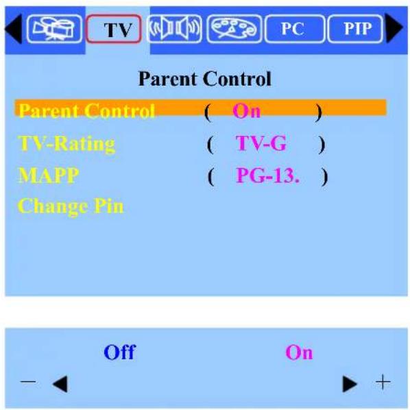 Tatung V22XXPR - How to Enable / Disable the Parent Control - 1