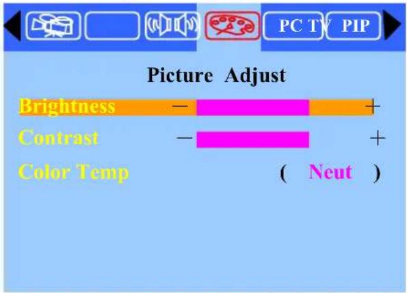 Tatung V22XXPR - Adjusting the Contrast & Brightness Settings: - 3