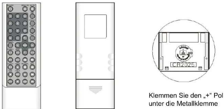 AEG CTV 4848 - Batterie in die Fernbedienung einlegen - 1