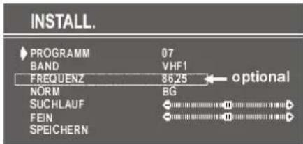 DUAL DTV 2850-2 - Frequenz auswählen (optional) - 1