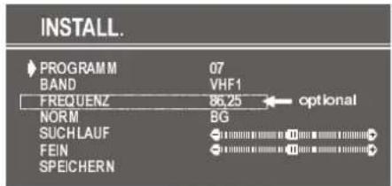 DUAL DTV 1450-2 - Frequenz auswählen (optional) - 1