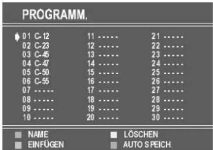 DUAL DTV 2050-1 - Das Menü Programm - 2