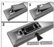 DUAL DTFT 32-4 - Einlegen der Batterien in die Fernbedienung - 1