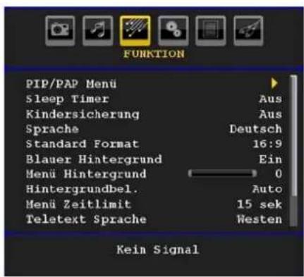 DUAL DTFT 32-4 - Menü Funktion - 1