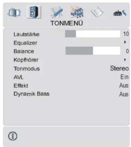 DUAL DTFT 32-1 - Tonmenü - 1