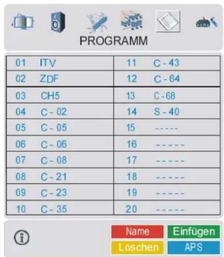 DUAL DTFT 32-1 - Menü Programm - 1
