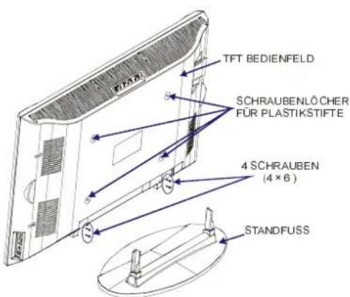 DUAL DTFT 32-1 - Wandmontage des TFT-Fernsehgeräts - 1