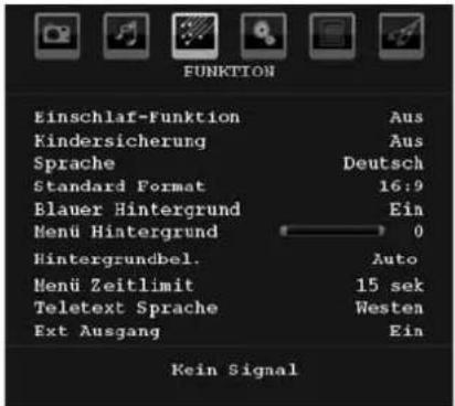 DUAL DTFT 26-5 - Menü Funktion - 1