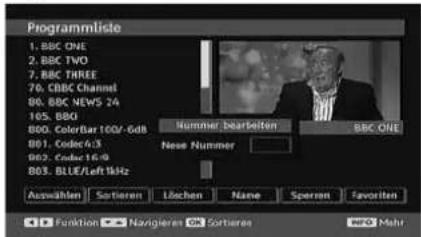 DUAL DTFT 26-5 - Verschieben von Kanälen in der Kanalliste - 1