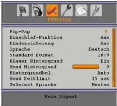 DUAL DTFT 26-4 - Menü Funktion - 1
