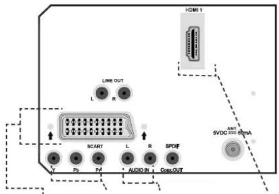 DUAL DTFT 22-6 - Anschluss eines DVD-Players - 1