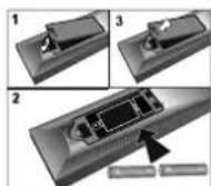 DUAL DTFT 15-2 - Einlegen der Batterien in die Fernbedienung - 1