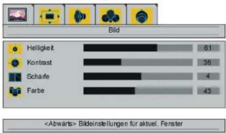DUAL DPTV 4210 - Bildmenü - 1